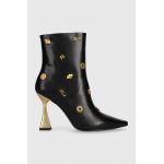 Karl Lagerfeld cizme de piele DEBUT femei, culoarea negru, cu toc drept, KL32059F