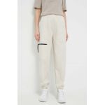 New Balance pantaloni femei, culoarea bej