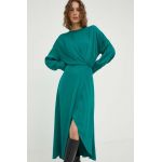 Lovechild rochie culoarea verde, maxi, drept