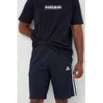 adidas pantaloni scurti barbati, culoarea albastru marin