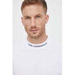 Karl Lagerfeld tricou din bumbac culoarea alb, cu imprimeu