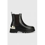 MICHAEL Michael Kors ghete chelsea de piele Rowan femei, culoarea negru, cu platforma, 40F3RWFE7L