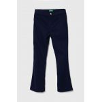 United Colors of Benetton pantaloni copii culoarea albastru marin, neted