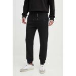 Armani Exchange pantaloni de trening din bumbac culoarea negru, cu imprimeu