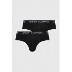 Armani Exchange slip 2-pack barbati, culoarea negru