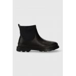Camper ghete chelsea de piele Brutus femei, culoarea negru, cu toc plat, K400698.001