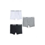 Levi's boxeri copii 3-pack culoarea alb