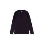 Levi's longsleeve copii culoarea negru, neted