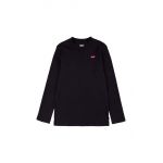 Levi's longsleeve copii culoarea negru, neted