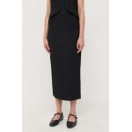 Max Mara Leisure fusta culoarea negru, midi, drept