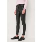 Silvian Heach pantaloni femei, culoarea negru, mulata, high waist