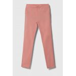 United Colors of Benetton pantaloni de trening pentru copii culoarea roz, neted