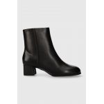 Camper cizme de piele Katie femei, culoarea negru, cu toc drept, K400664.001