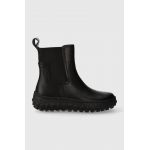 Camper ghete chelsea de piele Ground femei, culoarea negru, cu toc plat, K400654.001