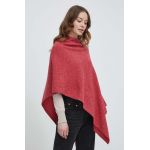 United Colors of Benetton poncho de lana culoarea rosu