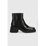 Vagabond Shoemakers cizme de piele DORAH femei, culoarea negru, cu toc plat, 5656.001.20