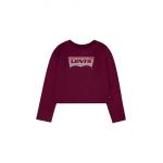 Levi's longsleeve din bumbac pentru copii culoarea rosu