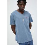 Levi's tricou din bumbac culoarea albastru marin, neted
