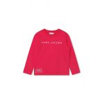 Marc Jacobs longsleeve din bumbac pentru copii culoarea rosu, cu imprimeu