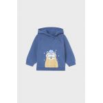 Mayoral bluza bebe culoarea albastru marin, cu glugă, cu imprimeu