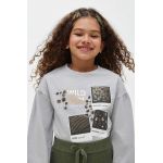 Mayoral longsleeve din bumbac pentru copii culoarea gri