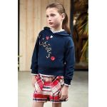 Mayoral tricou culoarea albastru marin, cu glugă, cu imprimeu
