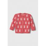 United Colors of Benetton cardigan bebe culoarea roz, light