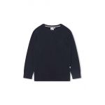 BOSS pulover de bumbac pentru copii culoarea albastru marin, light