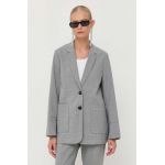 MAX&Co. sacou din lana culoarea gri, un singur rand de nasturi, neted