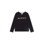 Michael Kors longsleeve copii culoarea negru, cu imprimeu