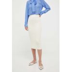 MICHAEL Michael Kors fusta de lana culoarea bej, midi, creion