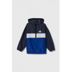 adidas geaca copii culoarea albastru marin