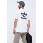 adidas Originals tricou din bumbac culoarea alb, cu imprimeu