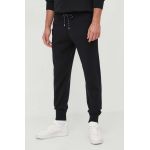BOSS pantaloni de trening cu amestec de lână culoarea negru, melanj