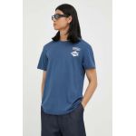 G-Star Raw tricou din bumbac culoarea albastru marin, cu imprimeu