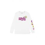 Levi's longsleeve din bumbac pentru copii culoarea alb, cu imprimeu