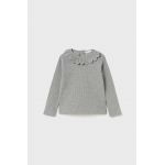 Mayoral longsleeve din bumbac pentru bebeluși culoarea gri