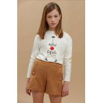 Mayoral pantaloni scurti copii culoarea bej, neted