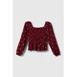 Pepe Jeans bluza copii culoarea bordo, modelator
