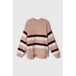 Pepe Jeans pulover din amestec de lana culoarea bordo, călduros