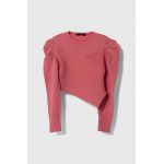 Sisley pulover copii culoarea roz, light