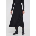 United Colors of Benetton fusta culoarea negru, midi, evazati