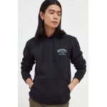 Billabong bluza barbati, culoarea negru, cu glugă, cu imprimeu