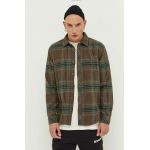 Billabong camasa din bumbac barbati, culoarea verde, cu guler clasic, regular