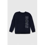 BOSS bluza copii culoarea albastru marin, cu imprimeu