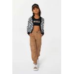 BOSS cardigan copii culoarea alb