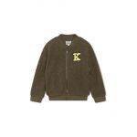 Kenzo Kids bluza copii culoarea verde, cu imprimeu