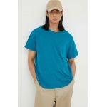 Levi's tricou din bumbac culoarea turcoaz, neted