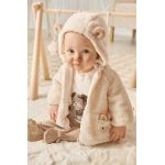 Mayoral Newborn bluza bebe culoarea bej, cu glugă, neted