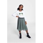 Michael Kors longsleeve din bumbac pentru copii culoarea alb, cu imprimeu